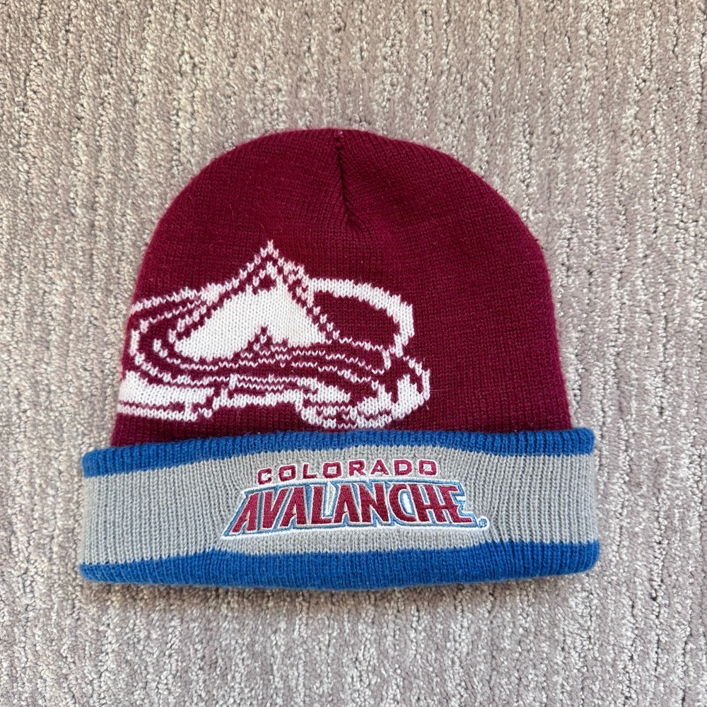 EUC Colorado Avalanche NHL Hockey Team Beanie‎ OS Winter Snow One Size